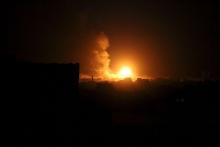 Smoke billows from a fire at a Houthi-controlled military site after it was hit by a Saudi-led air strike in Sanaa, Yemen, June 3, 2015. PHOTO BY REUTERS/Mohamed al-Sayaghi