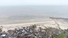 Drone footage shows destruction after Cyclone Idai in the settlement of Praia Nova, which sits on the edge of Beira, Mozambique, March 18, 2019 in this still image taken from a social media video on March 19, 2019. PHOTO BY REUTERS/International Federation Of Red Cross And Red Crescent Societies