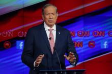 George Pataki delivers his opening statement during a forum for lower polling candidates. PHOTO BY REUTERS/Mike Blake