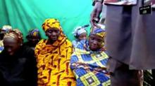 Remaining girls who were kidnapped from the northeast Nigerian town of Chibok are seen in an unknown location in Nigeria in this still image taken from an undated video obtained on January 15, 2018. PHOTO BY REUTERS/Boko Haram Handout/Sahara Reporters