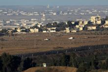 A general view shows the Israeli-Syrian border as it is seen from the Israeli-occupied Golan Heights, Israel, July 19, 2018. PHOTO BY REUTERS/Amir Cohen