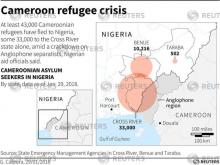 Thousands of Cameroonian refugees have fled to Nigeria amid a crackdown on Anglophone separatists, the UNHCR said.