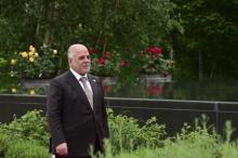 Iraqi Prime Minister Haider al-Abadi arrives for the second working session of the G7 summit at the Elmau castle in Kruen near Garmisch-Partenkirchen, Germany, June 8, 2015. PHOTO BY REUTERS/John Macdougall