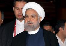 Iran's President Hassan Rouhani arrives for a bilateral meeting with Indonesia's President Joko Widodo on the sideline of the Asian African Conference in Jakarta, April 23, 2015. PHOTO BY REUTERS/Mast Irham