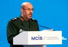 Iranian Defence Minister Hossein Dehghan delivers a speech as he attends the 5th Moscow Conference on International Security (MCIS) in Moscow, Russia, April 27, 2016. PHOTO BY REUTERS/Sergei Karpukhin