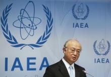 International Atomic Energy Agency (IAEA) Director General Yukiya Amano addresses a news conference after a board of governors meeting at the IAEA headquarters in Vienna, Austria, June 8, 2015. PHOTO BY REUTERS/Leonhard Foeger
