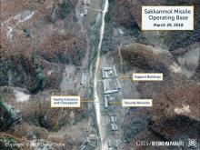 A Digital Globe satellite image taken on March 29, 2018 shows what the Washington, D.C.-based Center for Strategic and International Studies (CSIS) Beyond Parallel project reports is an undeclared missile operating base at Sakkanmol, North Korea and provided to Reuters on November 12, 2018. PHOTO BY RUTERS/CSIS/Beyond Parallel