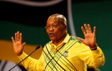 President of South Africa Jacob Zuma gestures during the 54th National Conference of the ruling African National Congress (ANC) at the Nasrec Expo Centre in Johannesburg, South Africa December 16, 2017. PHOTO BY REUTERS/Siphiwe Sibeko