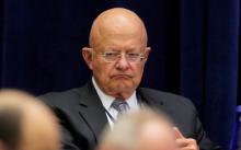 U.S. National Intelligence Director James Clapper attends the "Meeting of the Ministers of the Global Coalition to Counter ISIL: Joint Plenary Session" at the State Department in Washington, U.S., July 21, 2016. PHOTO BY REUTERS/Joshua Roberts
