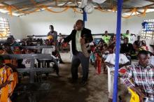 Evangelist and ex-combatant Joshua Milton Blahyi preaches in a church in his hometown of Grand Gedeh, Liberia, July 3, 2016. PHOTO BY REUTERS/Thierry Gouegnon