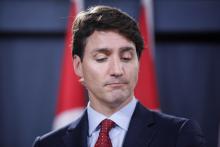 Canada's Prime Minister Justin Trudeau takes part in a news conference in Ottawa, Ontario, Canada, May 31, 2018. PHOTO BY REUTERS/Chris Wattie