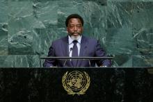 Joseph Kabila, president of Democratic Republic of Congo, addresses the 72nd United Nations General Assembly at U.N. headquarters in New York, U.S., September 23, 2017. PHOTO BY REUTERS/Eduardo Munoz