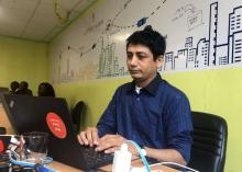Kamal Budhabhatti, CEO of Kenyan ride-hailing firm Little is seen at their offices after a Reuters interview in Nairobi, Kenya, February 21, 2019. PHOTO BY REUTERS/George Nganga