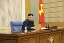 North Korea leader Kim Jong Un presides over a meeting of the Central Military Commission of the Workers' Party of Korea in this undated photo released by North Korea's Korean Central News Agency (KCNA) in Pyongyang