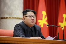 North Korean leader Kim Jong Un attends the 3rd Meeting of Activists in Fisheries under the Korean People's Army (KPA) in this undated photo released by North Korea's Korean Central News Agency (KCNA) in Pyongyang December 29, 2015. PHOTO BY REUTERS