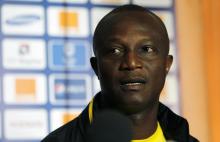 Ghana's national soccer coach Kwesi Appiah addresses a news conference in Nelspruit