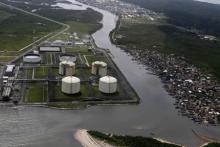 A view of the Nigeria Liquified Natural Gas Company (NLNG) near Finima village, during an aerial tour by the Royal Dutch Shell company, in Bonny, March 22, 2013. PHOTO BY REUTERS/Akintunde Akinleye