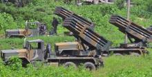 South Korean army's Multiple Launch Rocket System (MLRS) are deployed just south of the demilitarized zone separating the two Koreas in Yeoncheon, South Korea, August 23, 2015. PHOTO BY REUTERS/Shin Wong-su