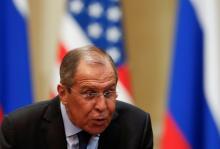 Russian Foreign Minister Sergei Lavrov reacts ahead of a joint news conference of U.S. President Donald Trump and Russian President Vladimir Putin in Helsinki, Finland, July 16, 2018. PHOTO BY REUTERS/Grigory Duko