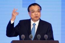 China's Premier Li Keqiang speaks during the opening ceremony of the 9th Global Conference on Health Promotion in Shanghai, China, November 21, 2016. PHOTO BY REUTERS/Aly Song