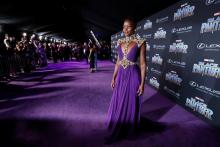Cast member Lupita Nyong'o poses at the premiere of "Black Panther" in Los Angeles, California, U.S., January 29, 2018. PHOTO BY REUTERS/Mario Anzuoni