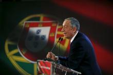 Portugal's presidential candidate Marcelo Rebelo de Sousa attends an election campaign event in Lourinha, Portugal, January 14, 2016. PHOTO BY REUTERS/Rafael Marchante