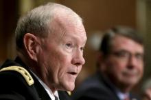 Joint Chiefs of Staff Chairman U.S. Army General Martin Dempsey (L) testifies before a Senate Appropriations Defense subcommittee hearing on the defense budget on Capitol Hill in Washington, May 6, 2015. PHOTO BY REUTERS/Gary Cameron