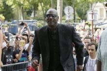 Former basketball great Michael Jordan arrives to attend a party celebrating the 30th anniversary of the Air Jordan shoe line in Paris, France, June 12, 2015. PHOTO BY REUTERS/Gonzalo Fuentes
