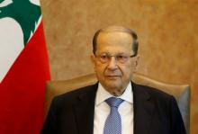 Lebanese President Michel Aoun at the presidential palace in Baabda, Lebanon, Nov. 7, 2017. PHOTO BY REUTERS/Mohamed Azakir