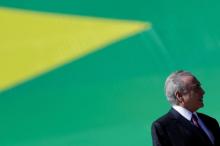 Brazilian President Michel Temer attends a ceremony of the 152nd anniversary of the Riachuelo Naval Battle at the Marine Corps Headquarters in Brasilia, Brazil, June 9, 2017. PHOTO BY REUTERS/Ueslei Marcelino