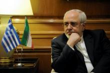 Iranian Foreign Minister Mohammad Javad Zarif meets with Greek Prime Minister Alexis Tsipras (not pictured) at his office at the Maximos Mansion in Athens, Greece, April 23, 2017. PHOTO BY REUTERS/Michalis Karagiannis
