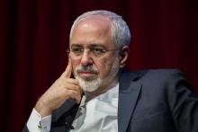 Iranian Foreign Minister Mohammad Javad Zarif speaks at the New York University (NYU) Center on International Cooperation in New York, April 29, 2015. PHOTO BY REUTERS/Lucas Jackson