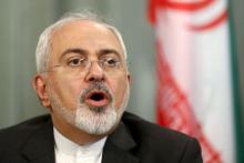Iranian Foreign Minister Mohammad Javad Zarif speaks during a news conference after a meeting with Russian counterpart Sergei Lavrov in Moscow, Russia, August 17, 2015. PHOTO BY REUTERS/Maxim Zmeyev