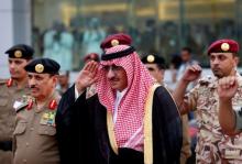 Saudi Crown Prince Mohammed Bin Nayef, the interior minister, arrives to a military parade in preparation for the annual Haj pilgrimage in the holy city of Mecca, September 5, 2016. PHTOTO BY REUTERS/Ahmed Jadallah