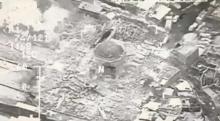 A still image taken from video shows a close up of the the destroyed Grand al-Nuri Mosque of Mosul in Iraq, June 21, 2017. PHOTO BY REUTERS/Iraqi Military Handout