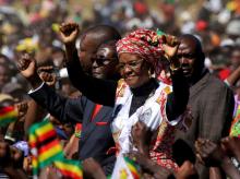 President Robert Mugabe and his wife Grace greet supporters of his ZANU (PF) party during a rally in Harare, Zimbabwe, May 25, 2016. PHOTO BY REUTERS/Philimon Bulawayo