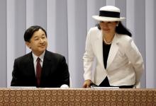 Japan's Crown Prince Naruhito and Crown Princess Masako make an appearance before Japanese athletes during a team-forming ceremony ahead of the Japanese team's departure to the Rio 2016 Olympic Games, in Tokyo, Japan July 3, 2016. PHOTO BY REUTERS/Issei Kato