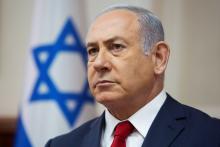 Israeli Prime Minister Benjamin Netanyahu attends the weekly cabinet meeting at the Prime Minister's office in Jerusalem, September 16, 2018. PHOTO BY REUTERS/Sebastian Scheiner
