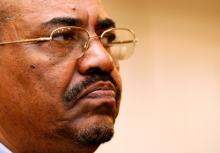 Sudanese President Omar Hassan al-Bashir addresses a news conference in Cape Town South Africa, November 7, 2007. PHOTO BY REUTERS/Mike Hutchings