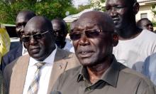 South Sudan's ousted army chief Paul Malong addresses the media after returning to the South Sudan's capital of Juba, May 13, 2017. PHOTO BY REUTERS/Stringer