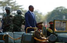 Burundi's President Pierre Nkurunziza arrives for the celebrations to mark Burundi's 55th anniversary of the independence at the Prince Louis Rwagasore stadium in Bujumbura, Burundi, July 1, 2017. PHOTO BY REUTERS/Evrard Ngendakumana