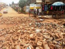 A pile of plastic bottles, collected by young people in Yaounde, Cameroon, wait for collection on a city street. PHOTO BY REUTERS/Elias Ntungwe Ngalame