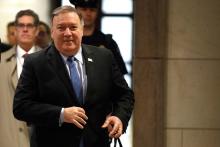 U.S. Secretary of State Mike Pompeo arrives for a closed intelligence briefing for members of the House of Representatives on the death of Saudi journalist Jamal Khashoggi on Capitol Hill in Washington, U.S., December 13, 2018. PHOTO BY REUTERS/Joshua Roberts