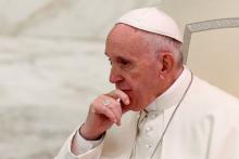 Pope Francis leads a special audience with members of a volunteers association at the Vatican, November 30, 2018. PHOTO BY REUTERS/Max Rossi