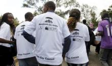 Members of the anti-gay caucus participate in a march against the lesbian, gay, bisexual, and transgender (LGBT) community along the streets in Kenya's capital Nairobi, July 6, 2015. PHOTO BY REUTERS/Thomas Mukoya