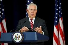 U.S. Secretary of State Rex Tillerson speaks during a press conference after talks with Chinese diplomatic and defense chiefs at the State Department in Washington, U.S., June 21, 2017. PHOTO BY REUTERS/Kevin Lamarque