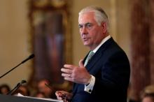 U.S. Secretary of State Rex Tillerson speaks at the 2017 Trafficking in Persons Report (TIP) Ceremony at the State Department in Washington, U.S., June 27, 2017. PHOTO BY REUTERS/Yuri Gripas