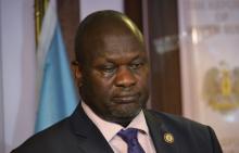 South Sudan First Vice President Riek Machar attends a news conference at the Presidential State House following renewed fighting in South Sudan's capital Juba, July 8, 2016. PHOTO BY REUTERS/Stringer
