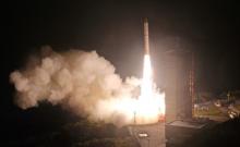 Japan Aerospace Exploration Agency's Epsilon rocket carrying the satellite named Exploration of energization and Radiation in Geospace (ERG) set off from the Uchinoura Space Center in Kagoshima prefecture, Japan, December 20, 2016. PHOTO BY REUTERS/Kyodo