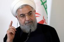 Iran's President Hassan Rouhani attends a news conference at the Chancellery in Vienna, Austria, July 4, 2018. PHOTO BY REUTERS/Lisi Niesner